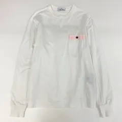 19g28 STONE ISLAND ストーンアイランド 長袖Tシャツ ロングスリーブカットソー トップス バックロゴ サイズL ホワイト コットン100 メンズ 紳士服