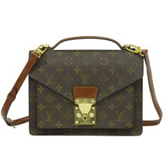 本物 ルイヴィトン LOUIS VUITTON LV モンソー 26 モノグラム 2WAY ショルダーバッグ ハンドバッグ ブラウン M51187 ビトン バッグ 中古 【フォロー割】