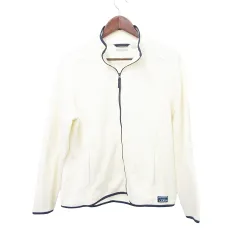 エルエルビーン L.L.BEAN フリース ジャケット ジップアップ アウター 羽織 Lサイズ 白 ホワイト