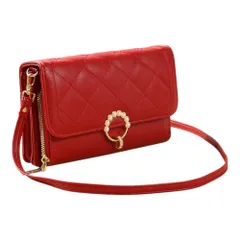 ☆ レッド ☆ スマホポーチkmini1306 スマホポーチ ショルダー 大容量 ミニショルダー ミニポーチ お財布ポーチ スマホショルダー ミニショルダーバッグ ミニショルダーバック ショルダーバッグ ショルダーバック スマホポシェット ポシェット 横型