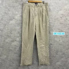 DOCKERS ベージュ ジップフライ ツータック チノパンツ W34L34 実寸W33in 40576-7624 USA 海外輸入 古着 SK10238