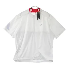 サイズ：XL ADIDAS GOLF アディダスゴルフ JE8290 2025年モデル ハーフジップ ナイロン 半袖ブルゾン  ホワイト系 [240101457081] ゴルフウェア メンズ ストスト