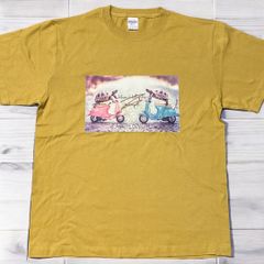 2スクーター亀プリント半袖TシャツL ヘイジーイエロー