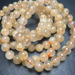 ゴールドルチルクォーツ 7mm-7.5mm 1連分 ブレスレット2本セット