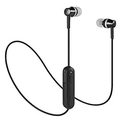 【中古】 audio technica オーディオテクニカ SoundReality ワイヤレスイヤホン Bluetooth リモコン マイク付 ブラック ATH-CKR300BT BK