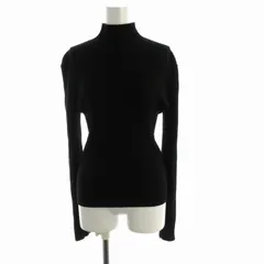 リムアーク rim.ark  Metal button highneck knit リブニット セーター プルオーバー タートルネック 長袖 38 黒 ブラック 460EAL70-0230 /RO