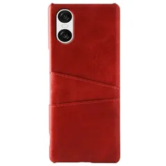 Xperia 10 VI ケース SO-52E カード収納 レザー スマート ケース 【Color】レッドのサムネイル