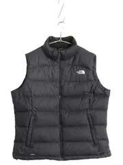 【お得なクーポン配布中!】 ノースフェイス ヌプシ ダウン ベスト レディース XL 古着 アウトドア 700フィル ナイロン フルジップ 重ね着 パッカブル 黒 大きいサイズ