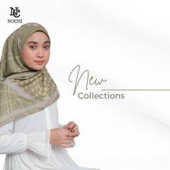 スクエアヒジャブ- Woman Scarf Hijab Muslim Tudung Sakura Design ヒジャブ 正装 ムスリム イスラム