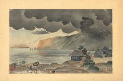 ♥日本画♥松原正峰♥山水画♥ 掛軸 掛け軸 骨董 古玩 - メルカリ