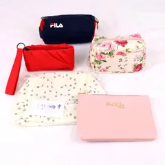 ローラアシュレイ他 ポーチ 5点セット 未使用有 小物入れ ブランド まとめて 大量 レディース Laura Ashley etc. 【中古】