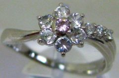 アクセサリー リング指輪シルバーsilver925ピンクホワイト石入サイズ#11