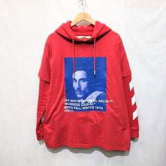 18AW OFF-WHITE BERNINI LAYERED HOODIE オフホワイト ベルニーニ レイヤード フーディー スウェット パーカー S
