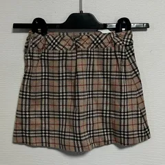 古着 BURBERRY LONDON バーバリーロンドン キッズ 女の子 コットン スカート バーバリーチェック ウエストゴム入り 120Aサイズ 入園式 卒園式 発表会 春秋冬
