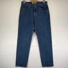 古着 ラングラー Wrangler デニムパンツ ストレート ジーンズ ジーパン 5ポケット 長ズボン w32 L34  ブルー メンズ