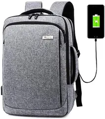 T.D.Well ビジネスリュック USB充電ポート付き ビジネスバッグ 3way PCリュック 15.6インチ PCバッグ メンズ レディース 軽量 撥水加工(グレー)