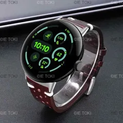 Google Pixel Watch用ソフトレザーバンド ギャップなしストラップ 時計バンド ブレスレット アクセサリー 3 45mm 41mm 2 1