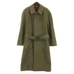 ジャンフランコフェレ GIANFRANCO FERRE ロング ステンカラー コート ベルト付き ウール カシミヤ混 イタリア製 カーキ 48 アウター ■GY03のサムネイル