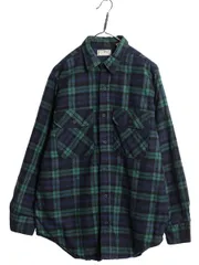 【お得なクーポン配布中!】 80s USA製 エルエルビーン チェック 長袖 フランネル シャツ メンズ L ヴィンテージ 中綿 キルティングライナー付き ネルシャツ ジャケット