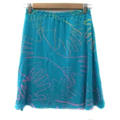 ホォアナデアルコ ヨガウェア 台形スカート 総柄 1 マルチカラー 水色 JUANA DE ARCO｜ホォアナデアルコ 東京ヨガウェア