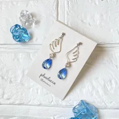 プチ天使しずくピアス／イヤリング（ロイヤルブルー）