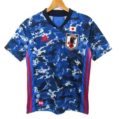 アディダス 半袖Ｔシャツ トップス サッカー 日本代表 ユニフォーム エアロレディ キッズ 男の子用 140サイズ 青×紺×赤 adidas 【中古】