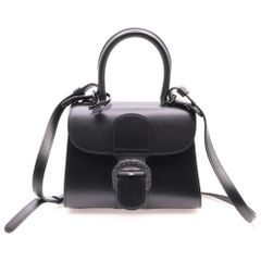 DELVAUX (デルボー) ブリヨン ミニ フル ストラス バックル ブラック レザー 2WAY ショルダーバッグ ハンドバッグ 限定品