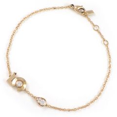 シャネル CHANEL ブレスレット エクストレ ドゥ シャネル No.5 J12428 ドロップモチーフ 5ポイント ダイヤモンド 計0.16ct K18BG 【箱・保付き】 【中古】