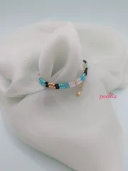 2連 ビーズブレスレット ～グリーン～