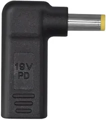 高速データ転送 変換 90° 高耐久パワー出力 充電 PD C変換プラグ 19V 変換プラグ 5.5x2.5mm DC ノートパソコン/PD電源アダプタ/PD誘導機能電源の使用に適しています C入力 セット 変換アダプター (1) ACアダプター LeTrad
