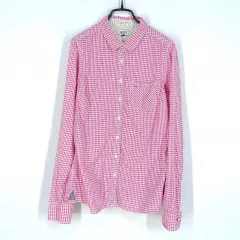 Tommy Hilfiger(トミーヒルフィガー) レディース スモールチェック柄 長袖シャツ ピンク ( HU34425 )