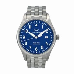 IWC アイダブリュシー IW327016 パイロットウォッチ マーク18 自動巻き 稼働品 ブルー×シルバー W0326SS3US