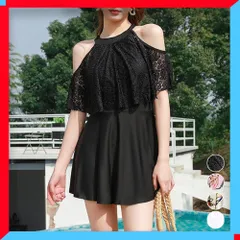 新品 ワンピース水着 レディース ハイネック フリル付き 花柄 着やせ 春夏秋冬 水遊び＆温泉にも 【送料無料】