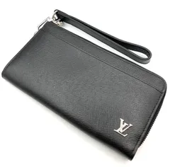 【鑑定済み】 正規品 ルイヴィトン LOUIS VUITTON タイガ 長財布 ジッピー･ドラゴンヌ M69409 レザー ブラック ノワール L字ファスナー