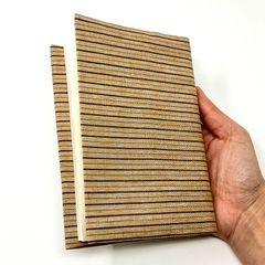 着物リメイク 布ブックカバー つむぐ工房 遠州綿紬 山路/うららか 文庫本サイズ リバーシブル ハンドメイド B160