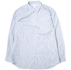 COMME des GARCONS SHIRT コムデギャルソンシャツ FOREVER NARROW CLASSIC FIT STRIPE SHIRT コットンポプリン ナロークラシック ストライプレギュラーカラーシャツ FZ-B125 XL BLUE