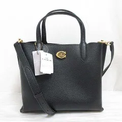 コーチ COACH C8869 ウィロウ トート 24 バッグ 2WAY ショルダー 黒 ブラック 斜め掛け タグ付き