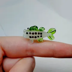 ブラックバス　ミニチュアガラス細工　手作り