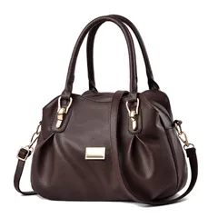 [Takusan Shopping] ハンドバッグ ショルダー お呼ばれ サブ オフィス 3way ファスナー付き 多機能 多収納 丈夫 通勤 斜めがけ おしゃれ 自立 フォーマル カジュアル エレガンス 結婚式 パーティー 手提げバッグ ミニ  [ブラウン]