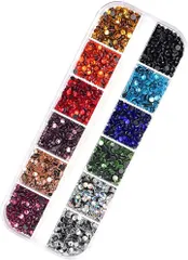 Tigre Amore ラインストーン ネイル ガラス デコパーツ カラー 12色 セット(カラーAセット)