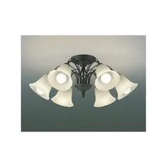 KOIZUMI ブロンズ 6灯 シャンデリア フラワー型 中古品 本体のみ KOIZUMI ブロンズ 6灯 シャンデリア フラワー型 中古品 本体のみ