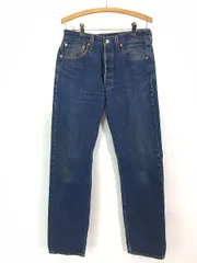 古着 90s USA製 Levi's 501-0115 濃紺 ブルー デニム パンツ ジーンズ ストレート W31 L33