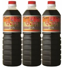 賞味期限満タン  鹿児島の甘い醤油　かねよ　母ゆずり1リットル３本セット　※濃口・薄口本数選べます