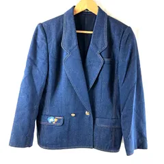 【美品】レオナール（XL）テーラードジャケット/コットン/総柄/ロゴ/長袖上着 楽天市場】レオナール（コート・ジャケット｜レディースファッション