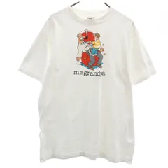 ONEITA オニータ 90s オールド USA製 mr.grandpa ジム・ベントン 半袖 プリント Tシャツ XL ホワイト シングルステッチ メンズ 古着