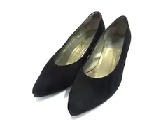 YVESSAINTLAURENT イヴサンローラン スエード ヒール パンプス 表記サイズ 35 (約22cm) 靴 シューズ ブラック系 DK4812