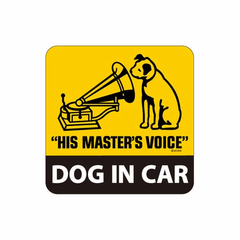 ビクターニッパーステッカー DOG IN CAR / VICTOR NIPPER 正規ライセンス商品 アメリカン雑貨