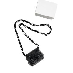 未使用品 24SS Mame Kurogouchi マメクロゴウチ Transparent Sculptural Micro Chain Bag PVCマイクロチェーンバッグ ブラック MM15-AC097SS
