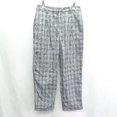 ◇ ⊇ PAR ICI パーリッシィ チェック柄 ストレートパンツ サイズF グレー系 レディース E  【1408220039203】