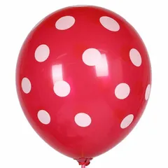 【人気商品】運動会 学園祭 文化祭 パーティー ハロウィン 誕生日会 二次会 記念日 結婚式 飾り付け ゴム風船 クリスマスなど場合 ラウンド 水玉模様なラウンド風船 カラフル 30cｍ 12インチ ドットバルーン (レッド) 50個入り 風船 バルーン TT